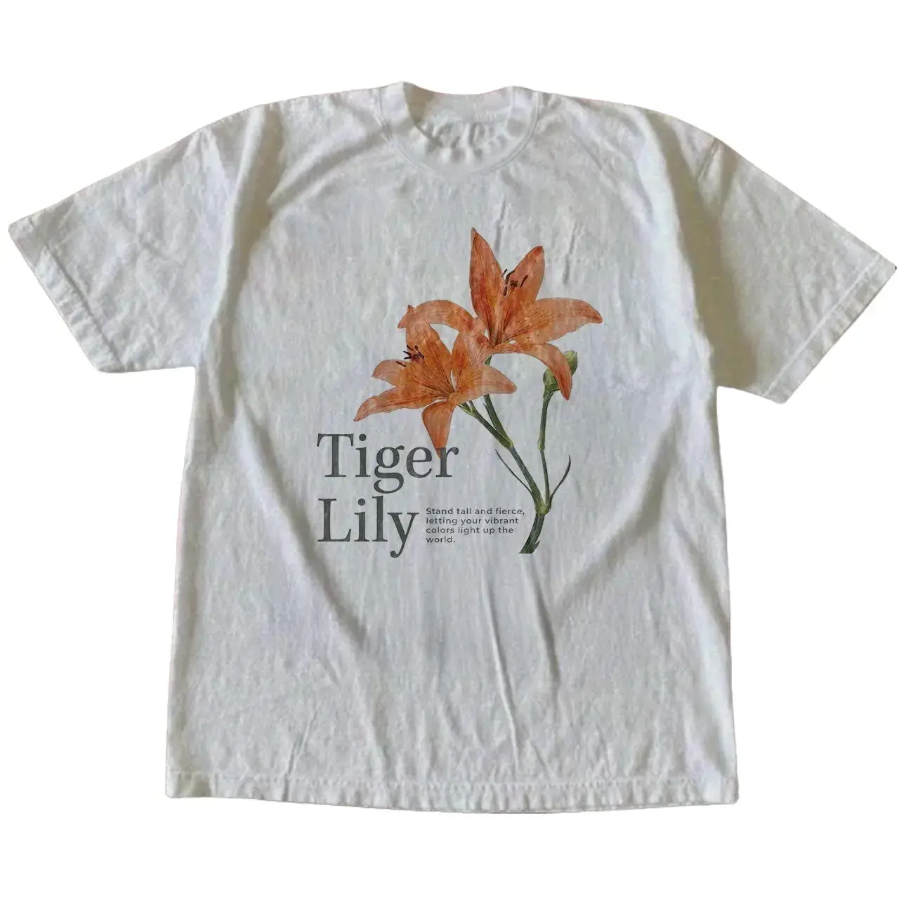 Gildan Men's and Women's T-shirt, Cottagecore Tiger Lily Flower Graphic Tee, Floral Tee, Unisex T-shirt, Gift T-shirt, Y2k Unisex Graphic Tees Gothic Grunge Emo Scene Amity Affliction Style Clothes Menswear Womenswear Streetwear