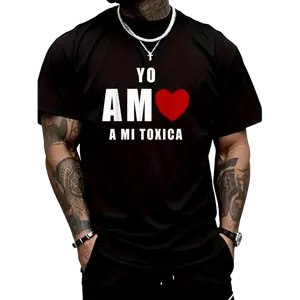 100% Cotton Yo Amo A Mi Toxica San Valentin T-Shirt Women's Men's Graphic Tee Crew Neck summer vacation Tops