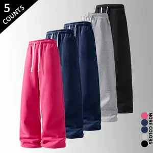 “5-Pack/5 Counts” Multifunctional Drawstring Jogger Pants — 5-Pack Ultra Wide Leg Casual Bottoms for All Occasions