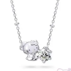 Sanrio Hello Kitty Star Necklace Celestial Charm with Hello Kitty Design and Star Motif for Everyday Wear