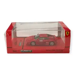 Tarmac Works Ferrari F355 Challenge Presentation Diecast Metal Car, 1:64 Scale Collectible Model Car, Hot Wheels Alternative