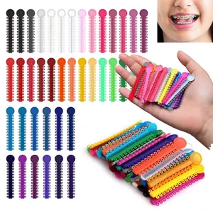 1040Pcs Multi-color Latex Free Orthodontic Ligature Ties, Elastic Dental O-Rings Durable Rubber Bands for Braces Fixing Orthodontic Use