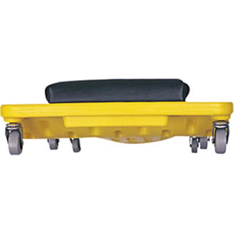Lisle 1-Piece Low Profile Plastic Creeper - 38x17.5x4in Yellow Automotive Maintenance Tool, Easy-Clean Disassembling Body, Grease-Resistant Super Rugged 1-Piece Construction, Auto Repair Aid, Automotive Maintenance Tools, One Piece