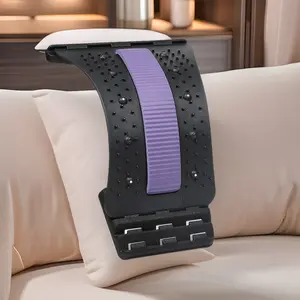 Back Stretcher for Lower Back Pain Relief, 4 Level Adjustable Lumbar Cracker Board Massager, Stretching Device for Scoliosis, Sciatica