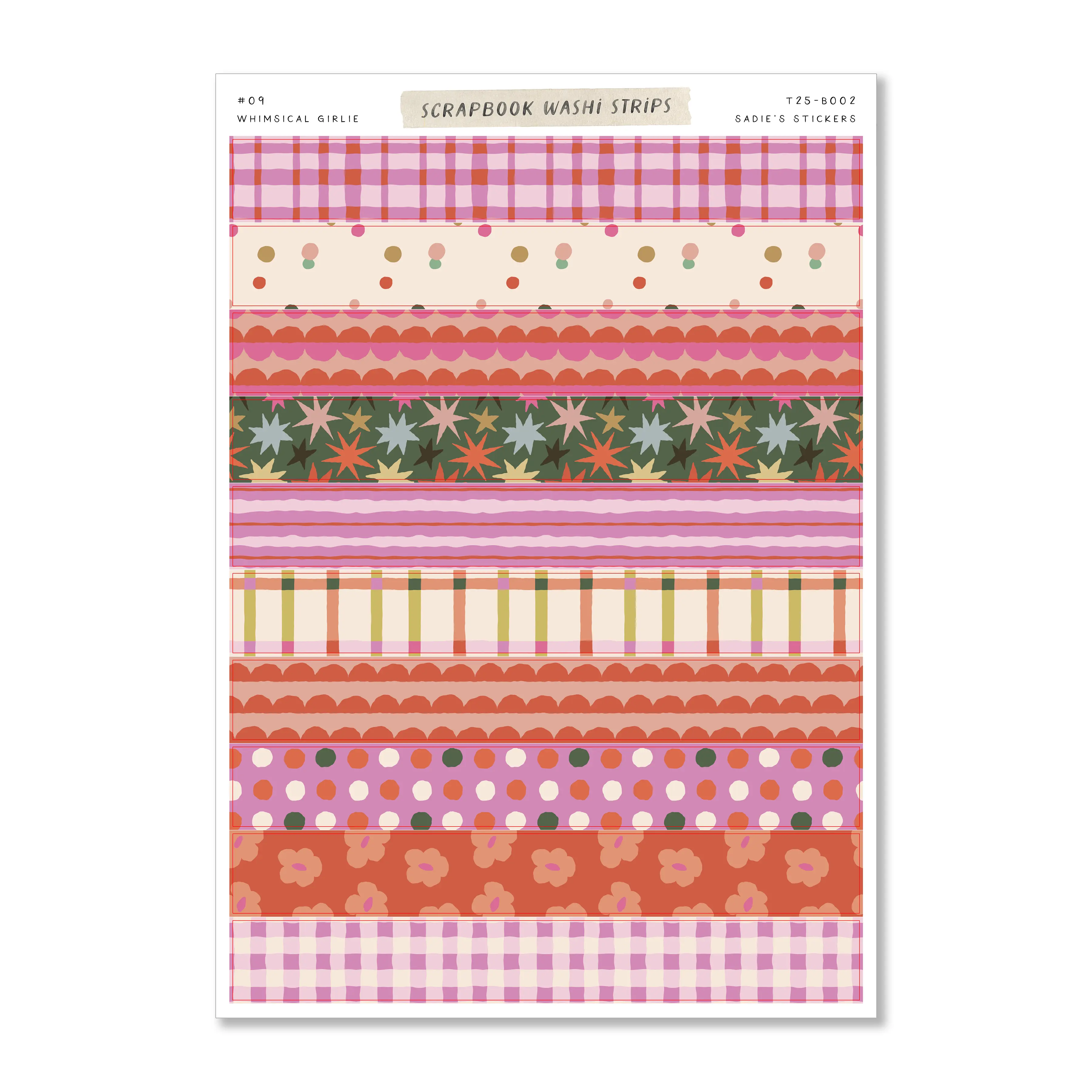Whimsical Girlie • Scrapbook Washi Strips
