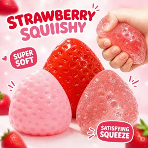Satisfying Strawberry Squishy! 🍓 Ultimate stress relief for long study & work days. Grab yours now!