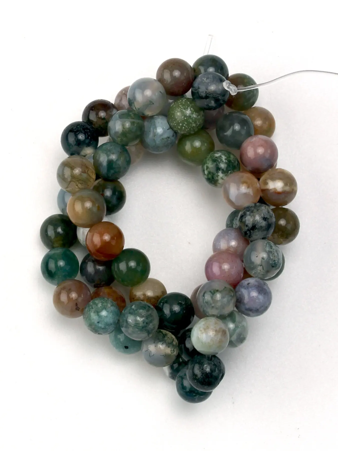 Boho DIY Jewelry Beads, Natural Indian Agate Round Stones 4/6/8/10mm - 15" Strand for Crafters, DIY Bracelet/Necklace/Earring Supplies, Boho Style Beaded, DIY Jewelry Making