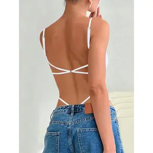 Fitted Backless Sexy Bodysuit For Women