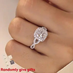 ExquisiteSquareZirconiaRingforElegantBrides,Engagement,Wedding,Party,DailyWear,Valentine'sDayGiftLuxuriousShinyZirconiaRingsgiveagift