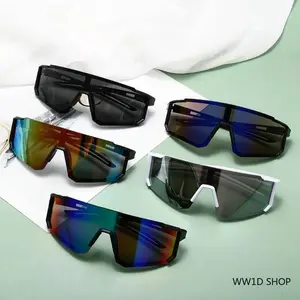 4pcs Unisex Outdoor Sport Sunglasses - Polarized Glasses, UV400 Anti-Ultraviolet, Windproof Lightweight Double Bridge Goggles, Athletic Men's Sunglasses for Cycling, Fishing, Summer Sun Protection Travel Accessory
