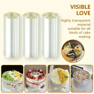 Cake Collar, Transparent Cake Rolls, Clear Cake Strips, DIY Acetate Sheet, Surrounding Edge for Baking Decorate, Chocolate Mousse Cake Elegant Cake Wrapping, Pastry Decorating Tools, Baking Supplies（Multiple Sizes Available）