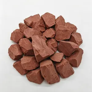 100% Natural Ural Red Kaolin Clay Lump & Chunks, Zero Additive, Hard Texture Mild Sticky When Wet - 200g(7oz)