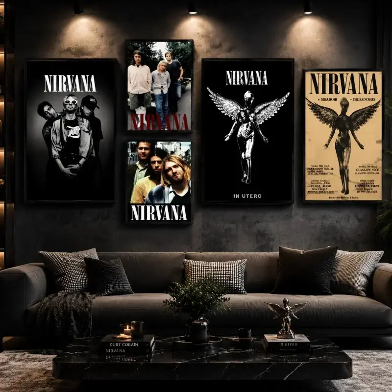 Band Poster Canvas Wall Art Print Poster Decorative Mural Home Decor Gift music themed poster album themed poster artist poster art canvas wall art print home decor wall art