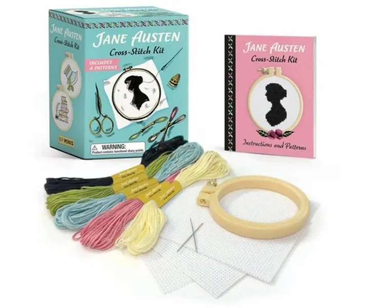 Jane Austen Cross-Stitch Kit: Includes 4 Patterns -- Sosae Caetano - Paperback