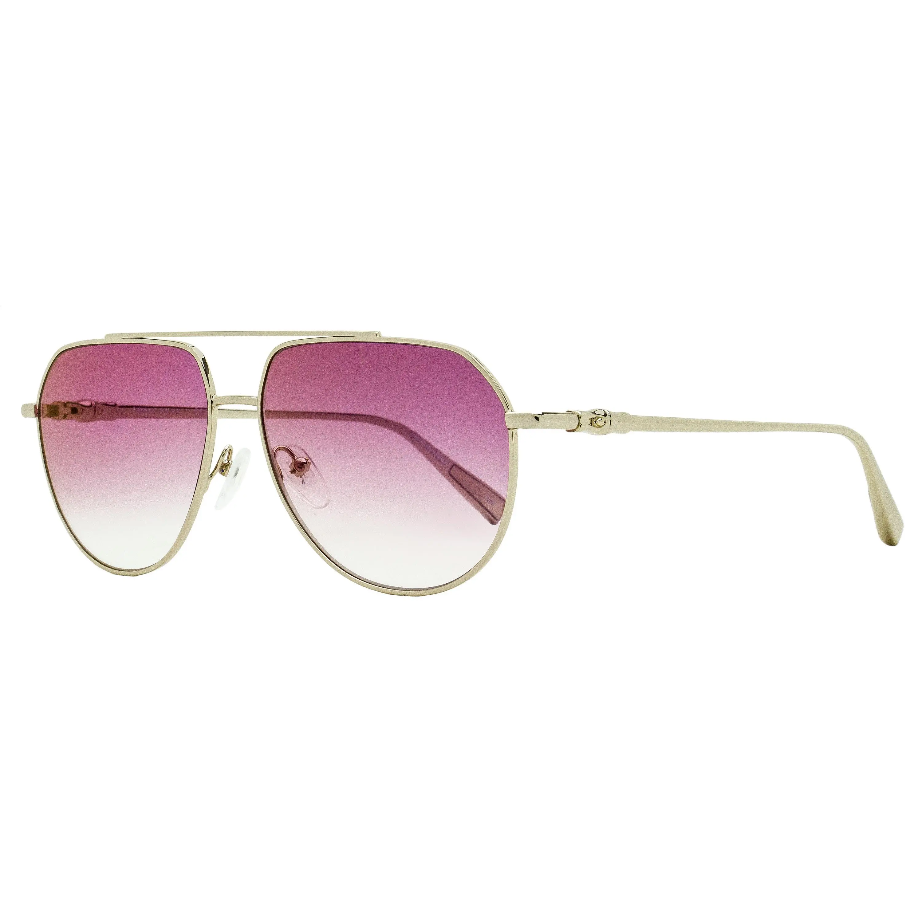 Longchamp Women's LO174S Petite Pilot High Quality Sunglasses, Metal Frame Eyewear Fashion with Tubular Temples, Parisian Style, UV Protection, 716 Gold, 57mm, Fashion Glasses With Decorative Accents, Female