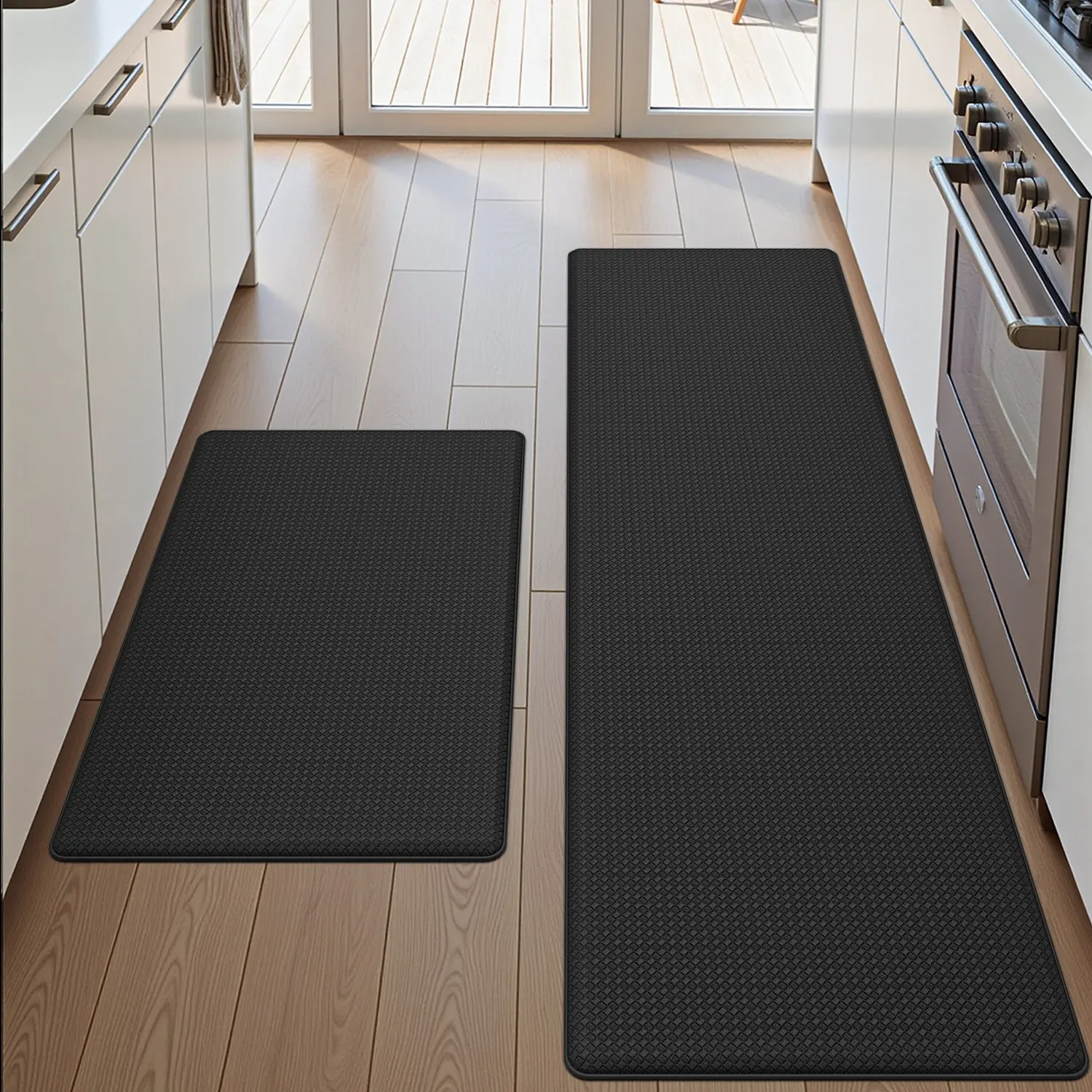 DEXI Kitchen Floor Mats Cushioned Anti Fatigue,17x59, Standing Runner Rug Waterproof, Comfort Memory Foam Padded for Front Sink Laundry Soft Thick Rugs Soft Washable Rugs Stain Resistant Rug