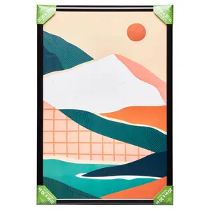 20x30 Rounded Black Frame for Posters, Pictures, and Artwork Display