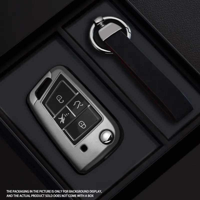 4 Button Warrior Style Tpu Car Key Case Cover for Vw Golf 7 Mk7 Tiguan Mk2 Seat Ateca Leon Ibiza Skoda Octavia Fob, Durable and Stylish Protection for Your Car Key, Key Fob Protector, Key Fob Shell, Car Key Accessory, Car Accessories