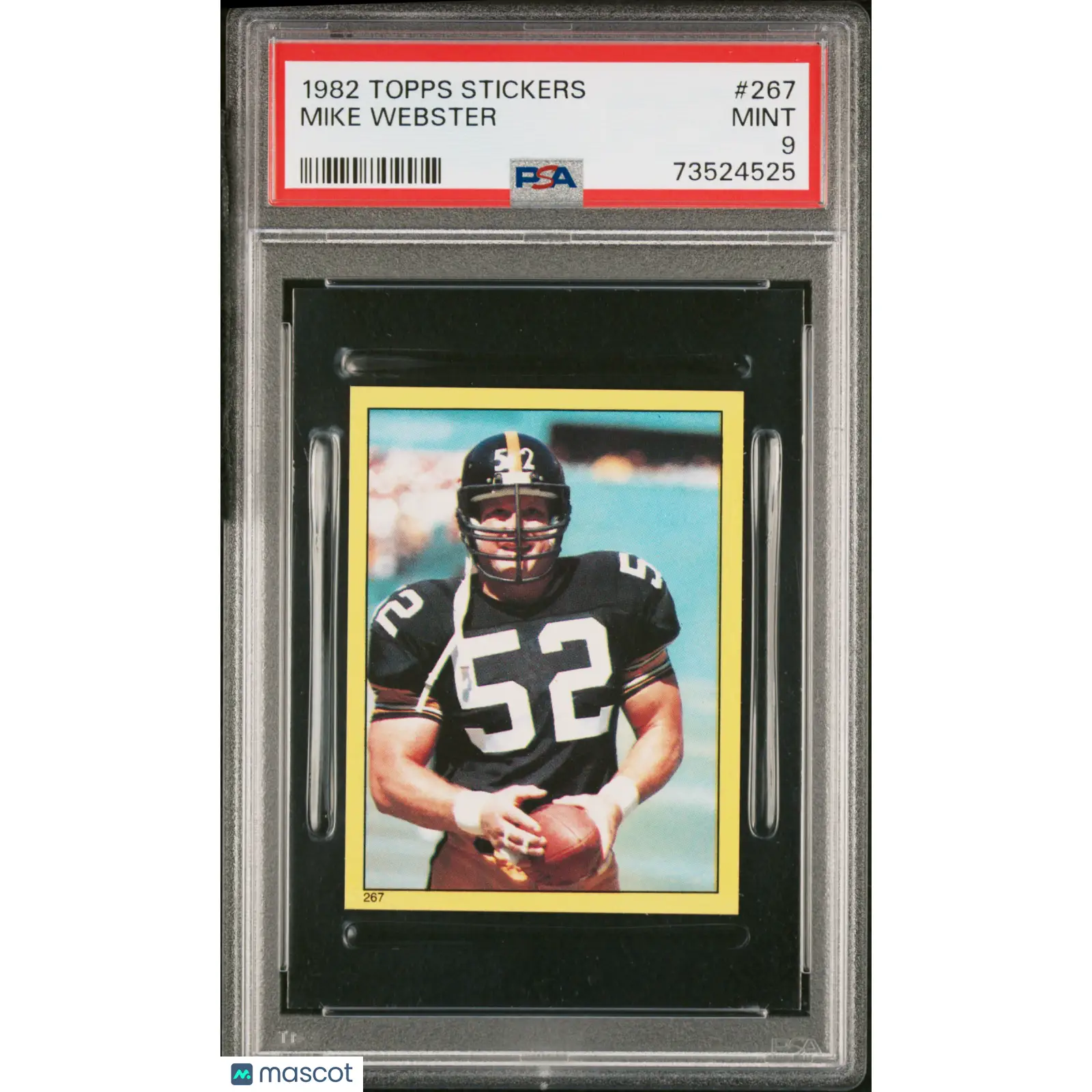 Mike Webster PSA 1982 Topps Stickers Football #267 9 73524525
