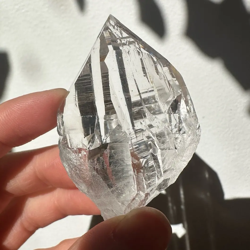 Water Clear Himalayan Quartz, Tear Drop Shaped Quartz from Nepal, Healing Crystal, Crown Chakra - 74g
