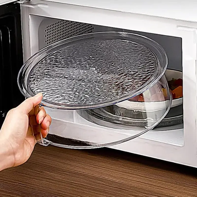 Multifunctional Microwave Splatter Cover, Heat Resistant 200°c, 360° Splash Proof, Food Insulator, Durable Sturdy Plastic, Easy Clean, Kitchen Cooking Accessories, Kitchen Accessory, Kitchen Gadget