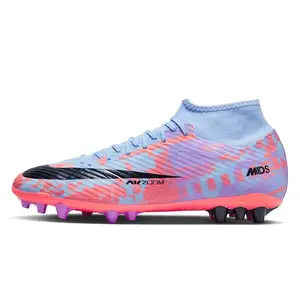 Nike Mercurial Superfly 9 AG Artificial Grass Football Shoes for Men in Blue and Pink Trending Shoes, House White Official Shoes to Get / Maison Mihara