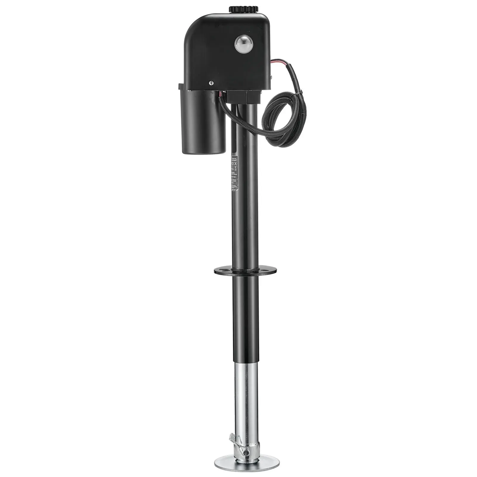 VEVOR 12V DC Electric Trailer Tongue Jack, 7500 lbs Capacity, 9.84-27.84 in Lift, Waterproof Cover & LED Light, Automotive Maintenance Tools for Travel Trailer, Camper, Black
