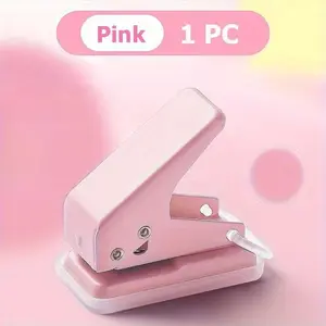 A cute mini single-hole punching machine (with a capacity of 10 sheets) for DIY card making, suitable for manual punching on A4 paper and stationery binding. Small and exquisite, it is convenient to carry and use, Smooth Hole Puncher