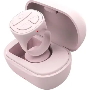 Scrolling Ring Bluetooth Remote Control, Bluetooth Camera Remote Control, Phone Scroll Ring Page Turner, TIK Tok Scrolling Ring for iPhone iPad Android(D02, Baby Pink)