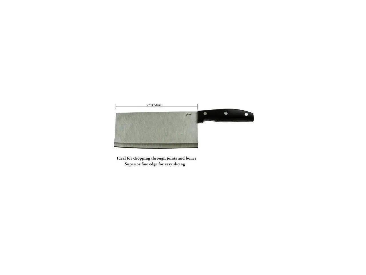 Oster Granger 7" Stainless Steel Cleaver - Meat/Vegetable Cleaver