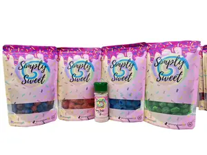4 Super Sour Gushyz Bundle, Gluten-Free Watermelon Candies + Fairy Dust Candy Snack