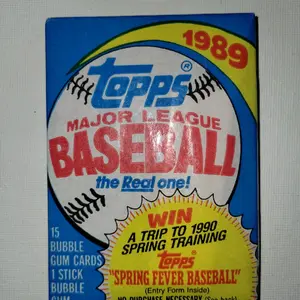 1989 Topps Baseball Cards, 1 Unopened Sealed Wax PACK From Wax Box, 15 Cards
