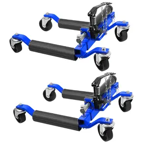 【GARVEE】2PC Wheel Dolly Set with 1500LBS Capacity, Includes Hydraulic Tire Jack for Easy Vehicle Positioning, Ideal for Trucks, RVs, and Trailers, Durable and Efficient Car Dolly in Blue