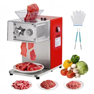 【Father's Day】VEVOR Meat Cutting Machine, 850W Commercial Slicer, 3.5mm Heavy Duty Stainless Steel Blade Shredder for Boneless Meat Soft Vegetables, Electric Food Slicers for Kitchen Restaurant Supermarket