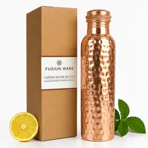 Pure Copper Water Bottle 34 oz (1000 ml) – Lab Tested, Leak-Proof Ayurvedic Copper Bottle for Drinking Water, BPA-Free, Eco-Friendly, Handcrafted for Daily Hydration & Wellness