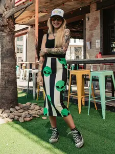 *PREORDER* NEED MORE SPACE ALIEN MIDI SKIRT S-3XL
