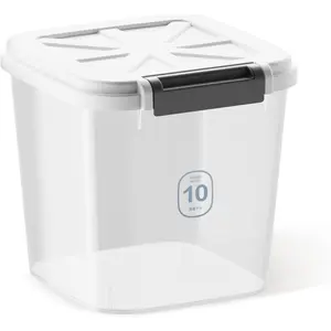 Flour Container - Rice Dispenser 20lbs/10kg/10.6qt Food Cereal  Bins Pet Food Container Laundry Pods Container for Household Pantry Organization (20lbs)