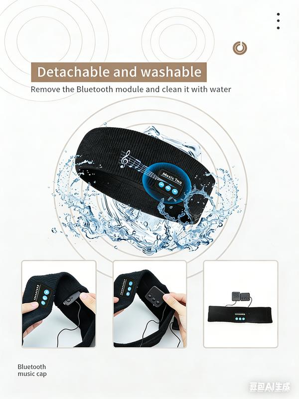 Wireless Bluetooth Headband Music Headband for Sports Running & Yoga Sweat-Absorbent Hairband Headphones V5.4 Voice Call Hands Free Boho Paisley Elastic Headbands