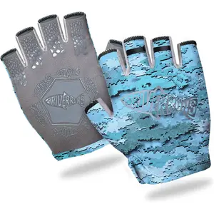 SwiftShield Fishing Gloves Shortened Wrist UPF50+ Sun Gloves Fingerless Lightweight Breathable for Hiking Driving Kayaking Paddling