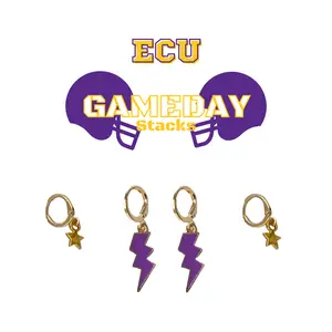 East Carolina Classic Gameday Earring Stack For Pirates Game Day