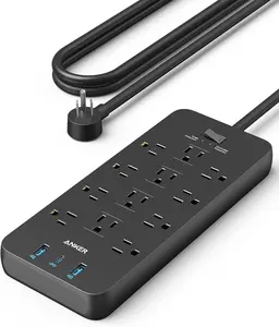 Anker Power Strip Surge Protector (2100J), 12 Outlets with 2 USB a and 1 USB C Port for Multiple Devices, 5Ft Extension Cord, 20W Power Delivery Charging for Home, Office, Dorm Essential, TUV Listed