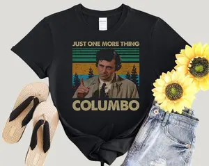 Just One More Thing Columbo Vintage T-Shirt – Inspired by the legendary detective. Sizes S to 5XL for men, women, and kids