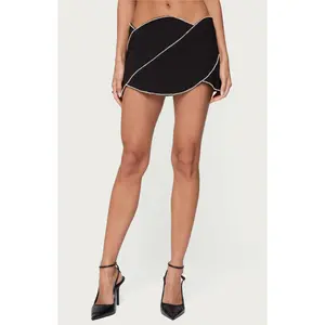 Edikted Women's Abstract Rhinestone Mini Skort - Multicolor