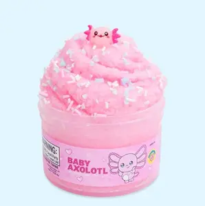 PEACHYBBIES Baby Axolotl Slime 7oz Premium Scented ASMR Stress Relief Fidget Toy