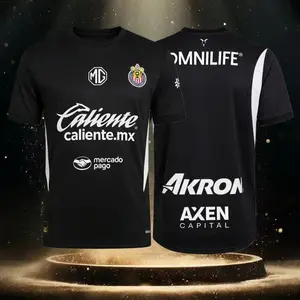 24 25 Mexico LIGA MX Chivas de Guadalajara Goalkeeper Away Black Short Sleeve Soccer Jersey Fans Version