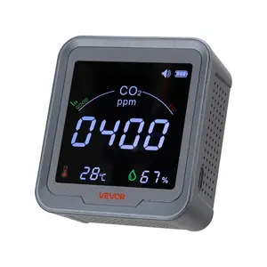 VEVOR Carbon Dioxide Monitoring Controller, Dual Outlets Carbon Dioxide Controller, CO2 Meter Monitor Day and Night Detection Feature, NDIR CO2 Sensor for Green House, Laboratories, Classrooms, HomeVEVOR Super Brand Day