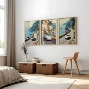 Old Money Cars Set of 3 Posters | Luxury Vintage Trendy Print | Sport Car | Retro Vogue | Rich Lifestyle Fashion Digital Art | Petrolhead