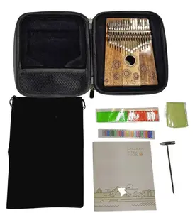 Kalimba-17 Key Thumb Piano with Exquisite Acacia and Maple Wood, Tune Hammer & Study Instruction, Musical Gifts for Adults & Kids Portable Solid finger