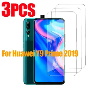 Huawei Y9 Prime (2019) Tempered Glass Film 3-Pack, High Definition Transparent Screen Protector Stickers, Durable Phone Protection