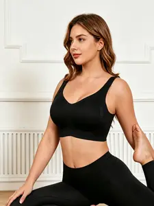 Sport Bras for Women Supportive Wireless Push Up Bra Full Coverage No Underwire Seamless Plus Size for Older Women tennis  Crop Top gym Yoga Bra Athleisure Bra
